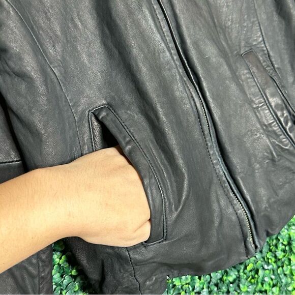 Ladies Vintage Black Leather Jacket Proshield Signature Collection Sz M - Picture 6 of 11